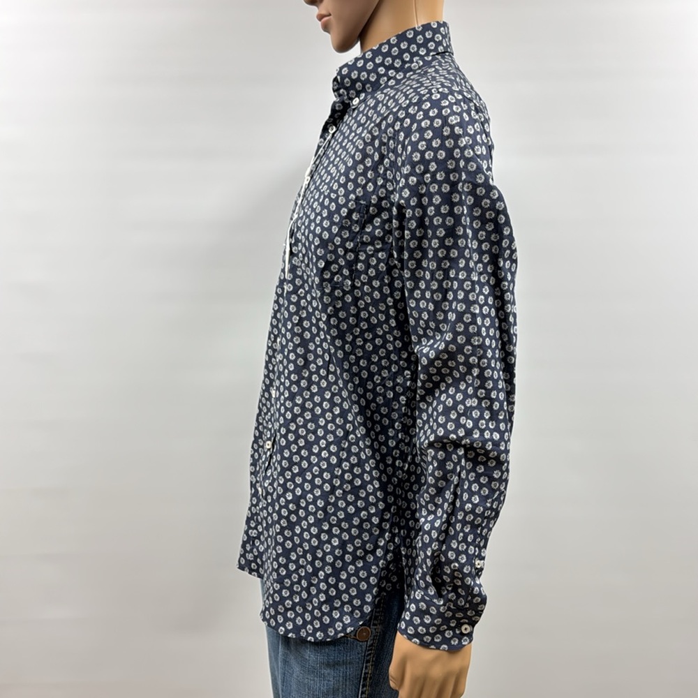 Alan Paine Fleetwood Classic Button-Up Floral Shirt Size Medium - Picture 7 of 12